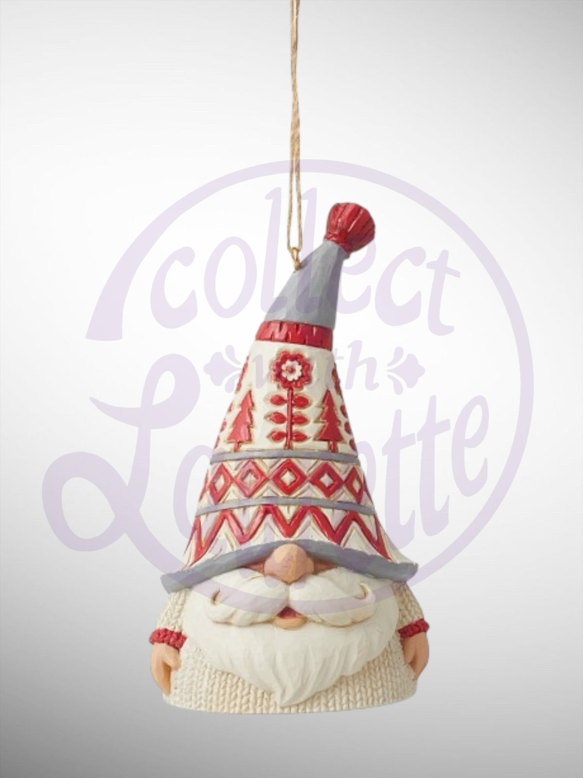 Jim Shore Heartwood Creek - Nordic Noel Gnome in White Sweater Ornament